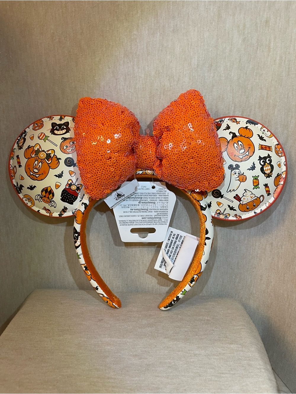 Disney 2026 Halloween Pumpkin Ears Headband